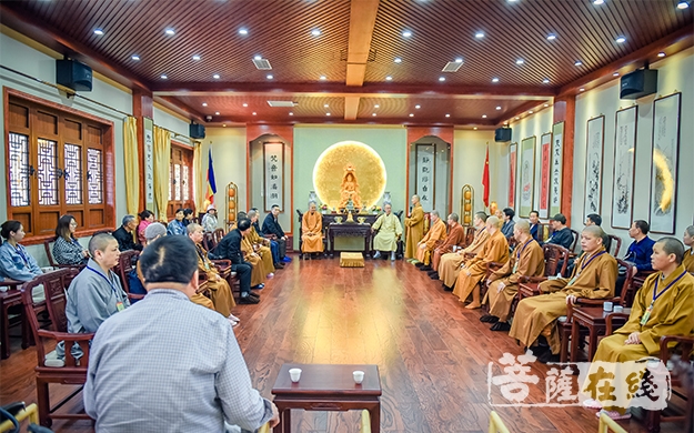 佛教-温州龙湾佛教协会默行大和尚一行参访上海地藏古寺