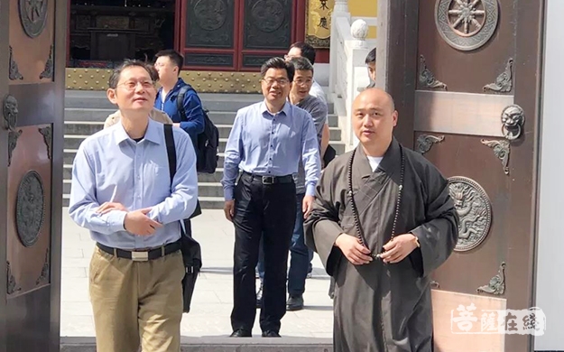 佛教-中央统战部有关部门同志赴绍兴安康寺调研指导