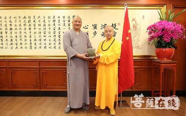 佛教-上虞区佛教协会会长印瑞法师一行拜访绍兴市佛教协会