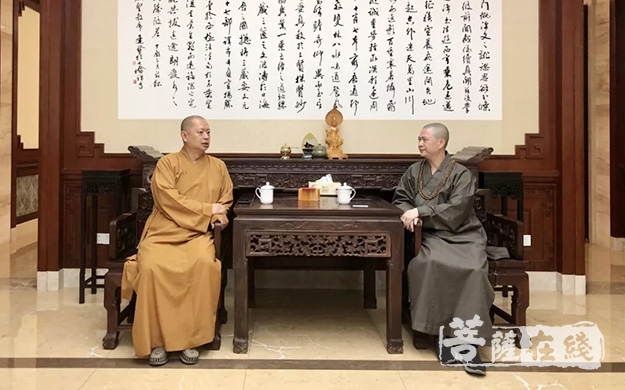 佛教-美国国际佛教会副理事长禅宇法师参访宁波七塔禅寺