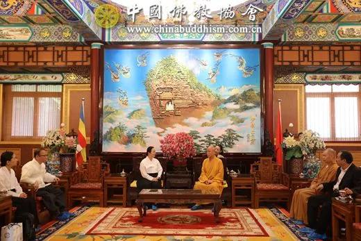 佛教-中国佛教协会副会长演觉法师会见韩国圆佛教国际部部长史永印一行