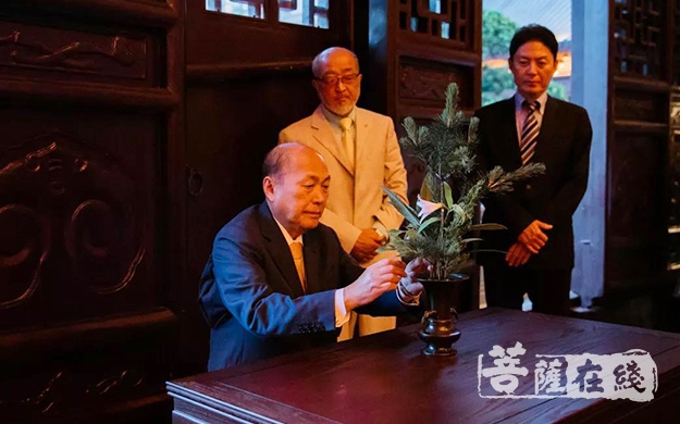 日本花道-池坊花道第45世家元池坊专永参访上海玉佛禅寺