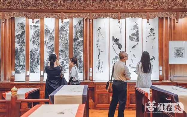 佛教-“会心•中国画九人展”于上海地藏古寺开幕