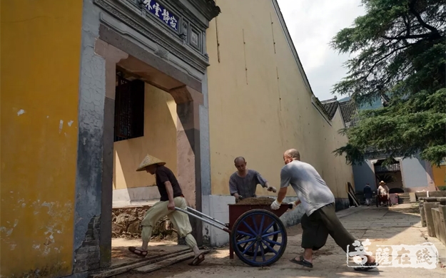 宁波-宁波天童禅寺灾后自救工作有序展开