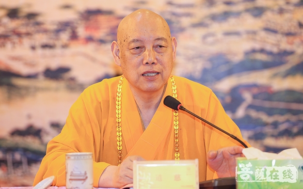 佛教-普陀山佛教协会召开己亥年七月十二全山执事圆职普茶会