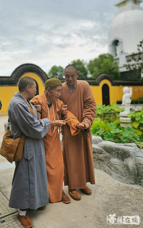 佛教-云南一百零三岁高僧明道长老赴盐城盘龙古寺开示