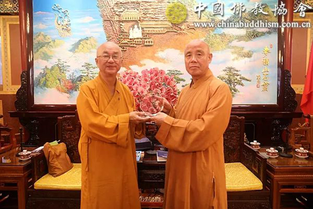 佛教-演觉副会长会见新加坡宗教联谊会代表团