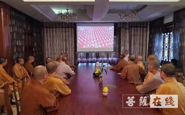 阅兵-上海市宝山区各寺院热烈庆祝新中国成立70周年