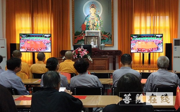阅兵-上海市宝山区各寺院热烈庆祝新中国成立70周年