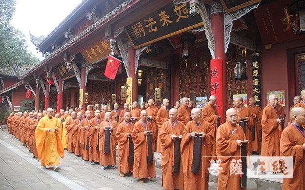 遂寧廣德寺傳授三壇大戒法會第九日剃頭沐浴上堂大齋下沙彌戒啟夜禮