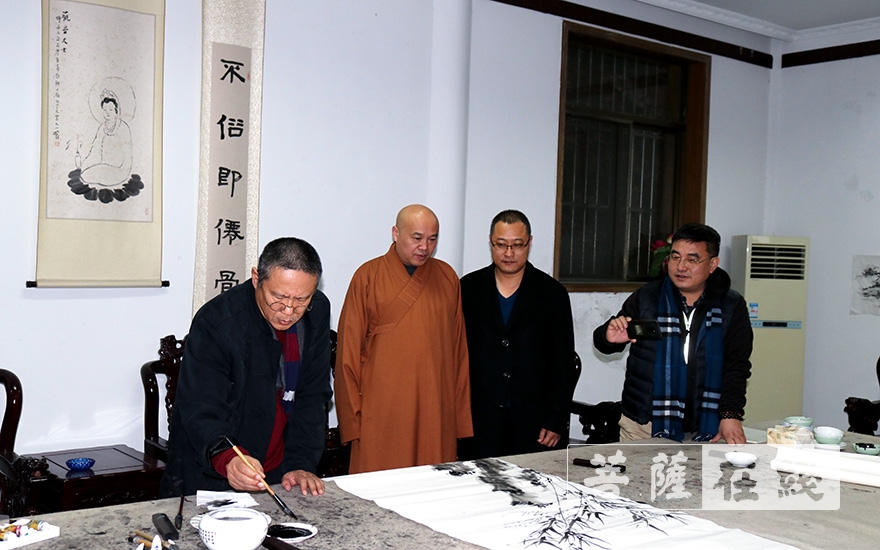 宋唯源-著名画家宋唯源参访徐州兴化禅寺