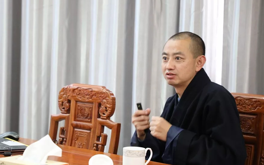 崇明-上海崇明区统战部副部长、民宗办主任徐刚一行赴寿安寺调研