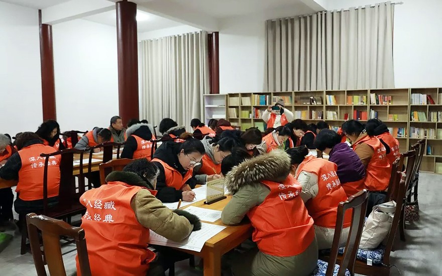 佛教-淮安慈云禅寺迎新年众人抄经活动圆满