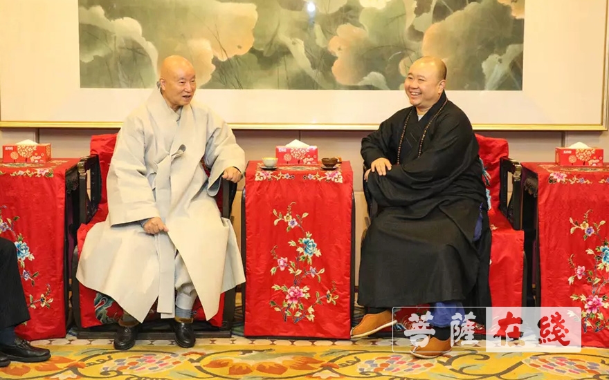 佛教-韩国东国大学校理事长法山法师一行参访上海玉佛禅寺