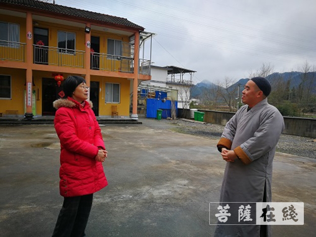 疫情-宣城市宗教局局长郭梅香来梓福禅寺指导疫情防控工作