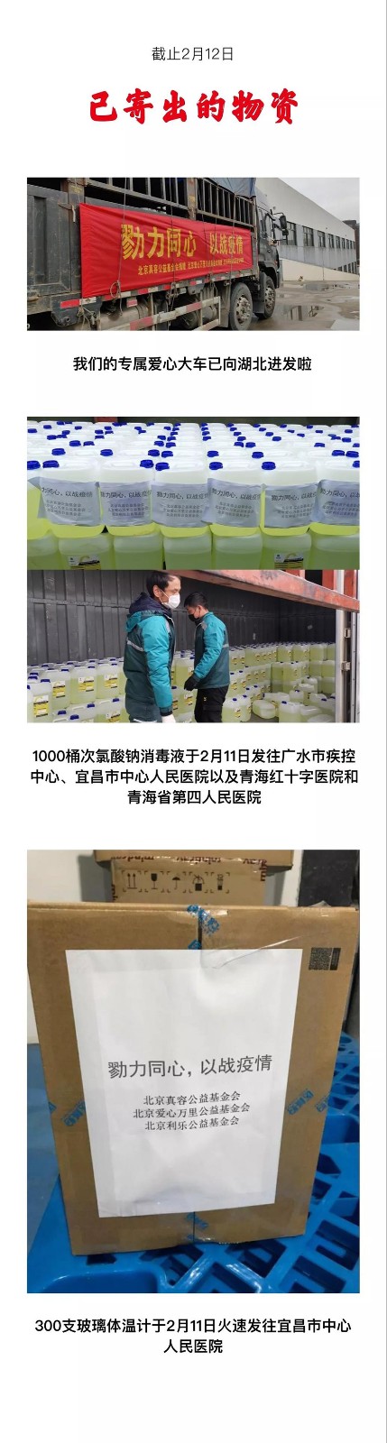 疫情-“勠力同心 以战疫情” 援助行动进展公告