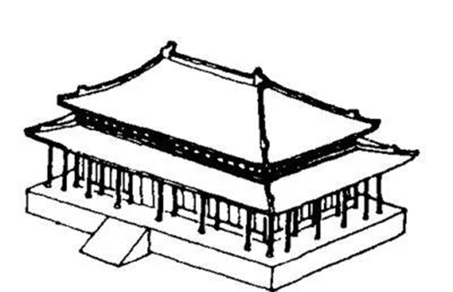 建筑-嵩山少林寺大雄宝殿的古今变迁