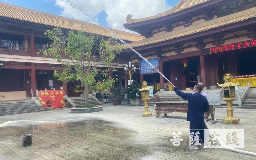 安全意识-加强消防意识 广州市金刚禅寺开展消防安全演练
