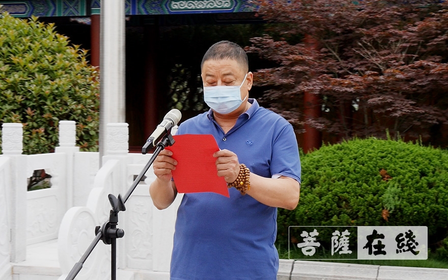 佛教-拳拳爱国心 浓浓赤子情 胶州慈云寺开放首日升国旗