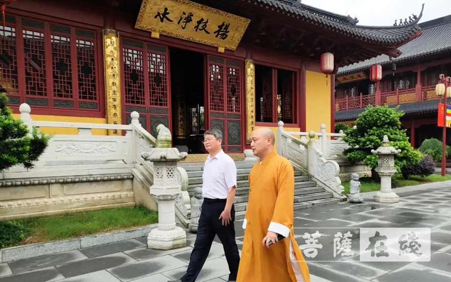 安徽省天长市水利局局长熊俊龙一行参访绍兴安康寺