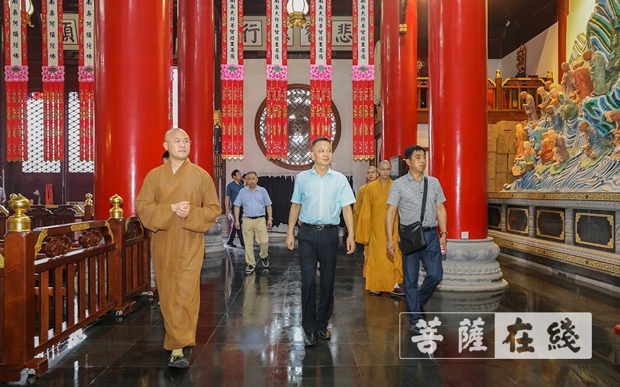 法华寺-合肥市委统战部副部长丁剑光一行考察湖州法华寺
