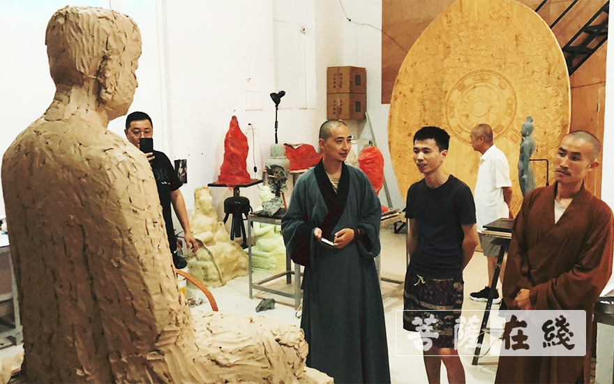 文化-浦江惠云讲寺月清法师赴福建了解天台智者大师圣像创作的进展