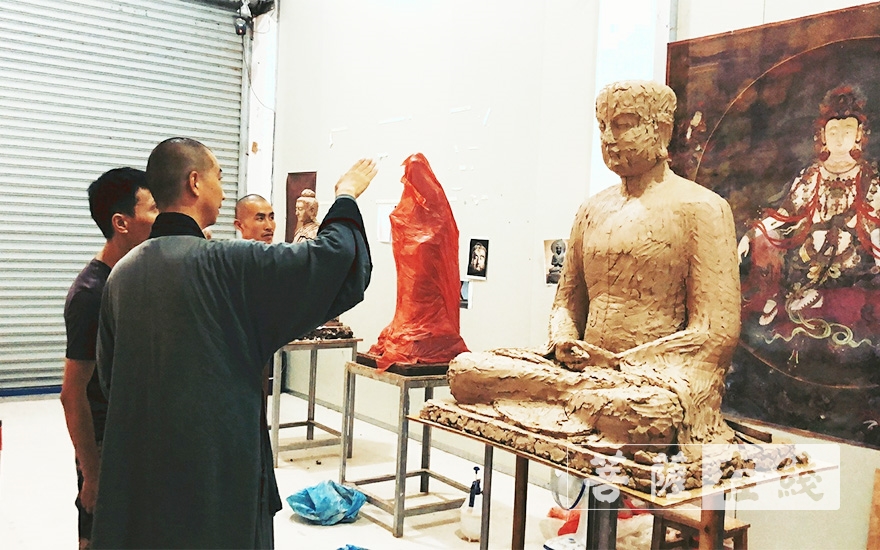 文化-浦江惠云讲寺月清法师赴福建了解天台智者大师圣像创作的进展