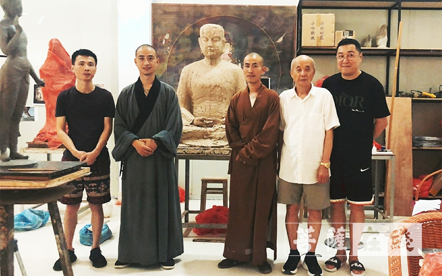 浦江惠雲講寺月清法師赴福建瞭解天台智者大師聖像創作的進展