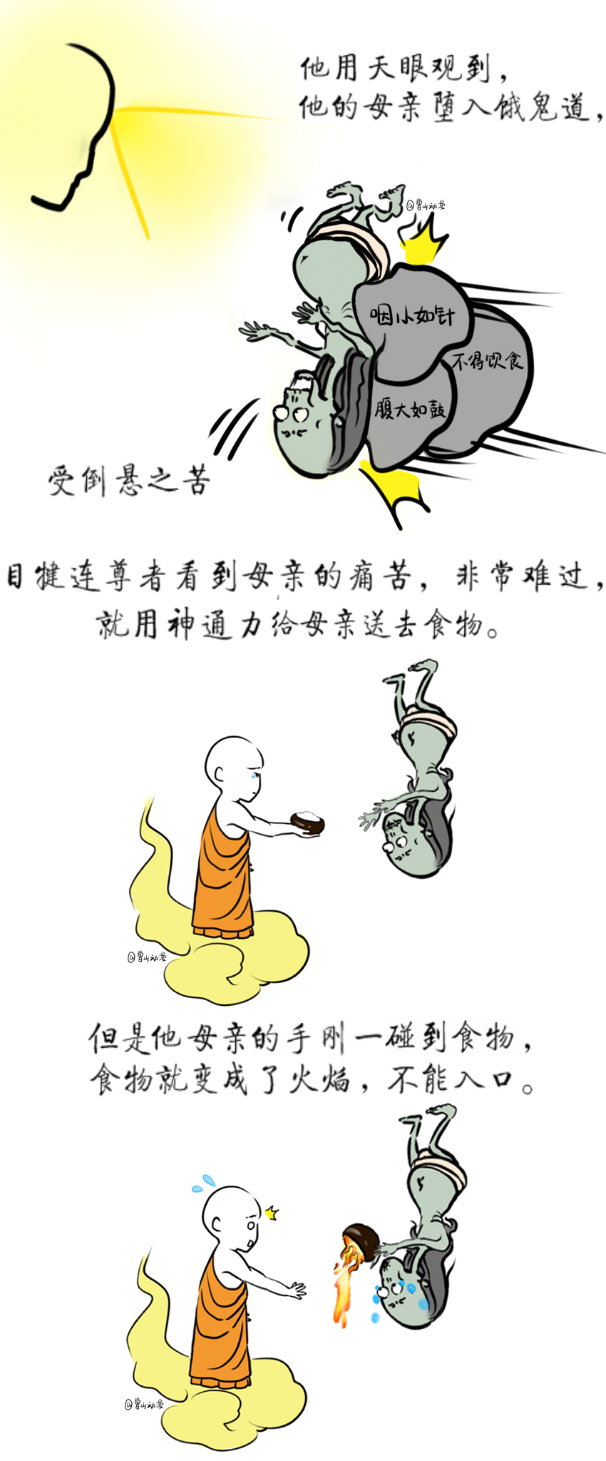 佛教-曹山漫画 | 曹山小师父之救拔亲人