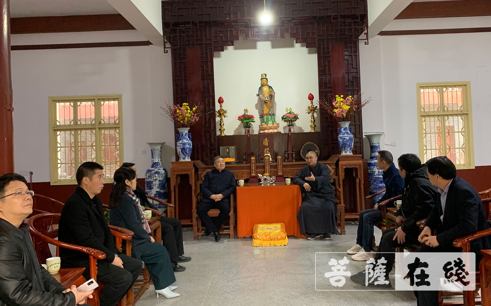 何其雄-湖南省民宗委副主任何其雄一行赴湘潭县龙兴寺调研