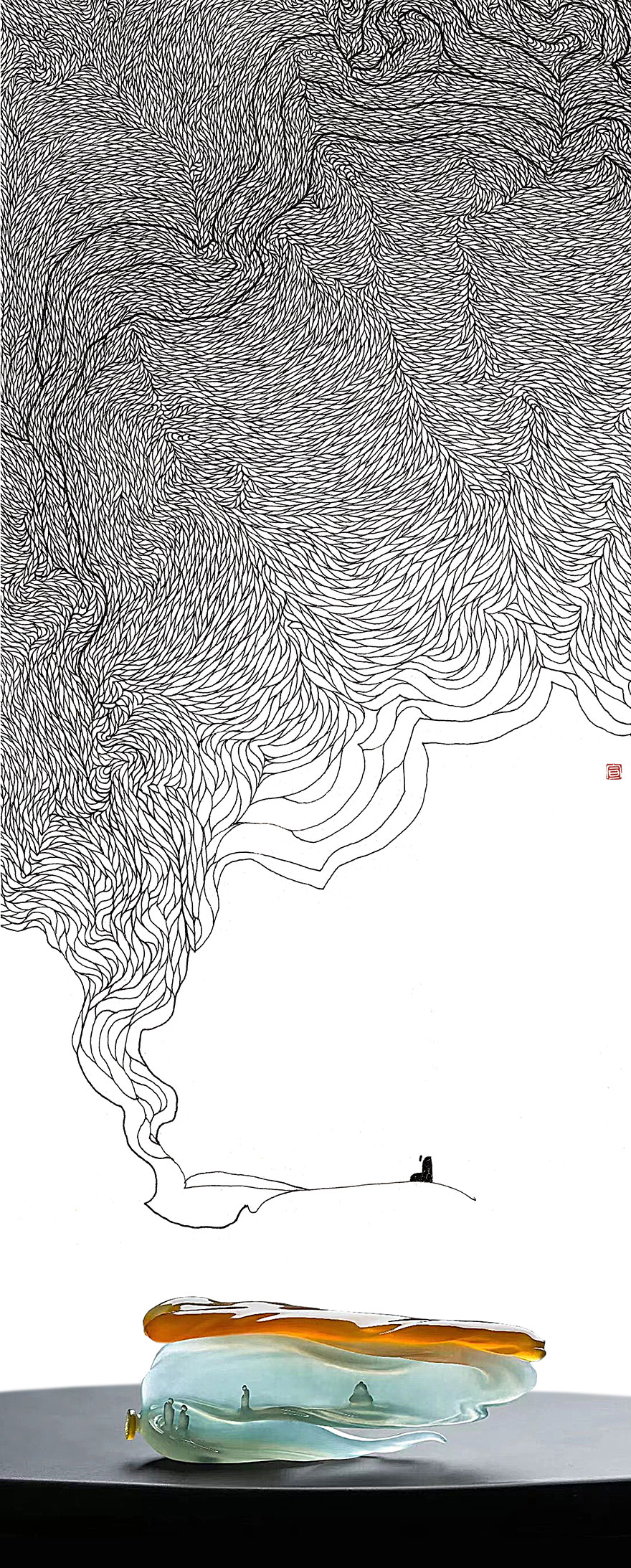 禅意-半尺天涯——禅意翡翠线条画系列展览