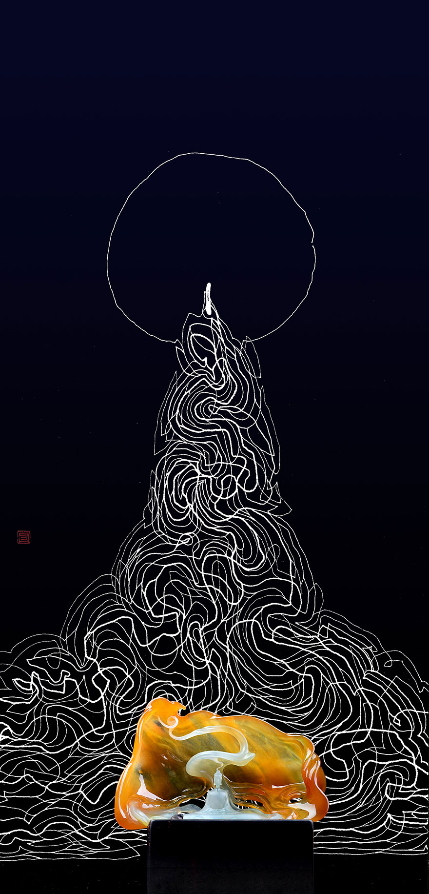 禅意-半尺天涯——禅意翡翠线条画系列展览
