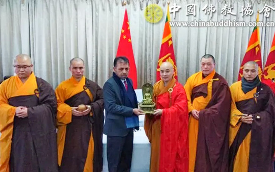 佛教-中国佛教协会副会长宗性法师出席斯里兰卡新任驻华大使帕利达·科纳任职仪式