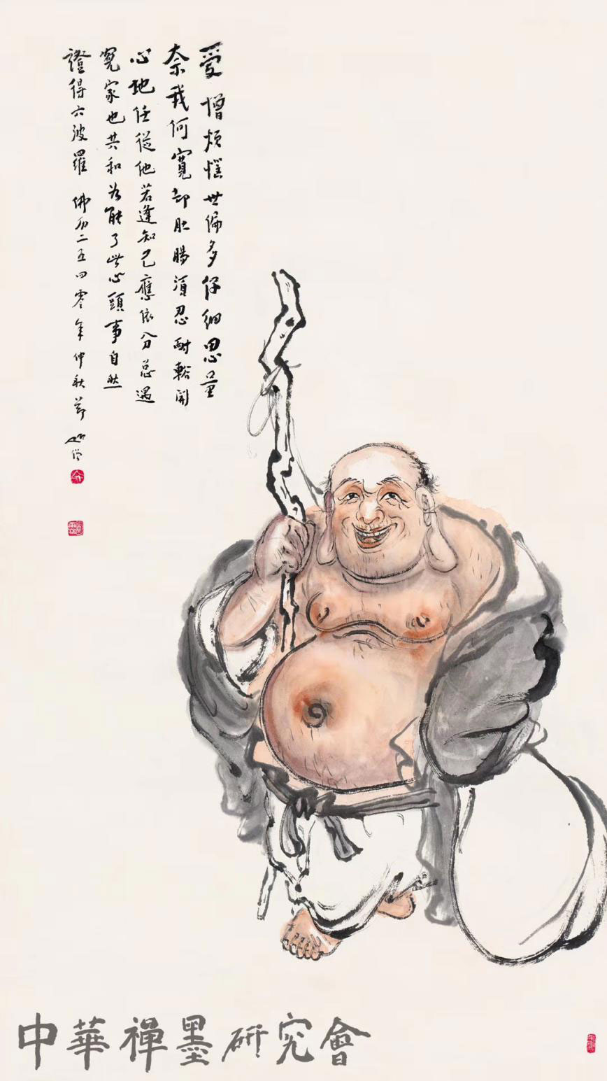 书画-圆霖大师精品展在张家界展出 104岁本乐长老为画展题字
