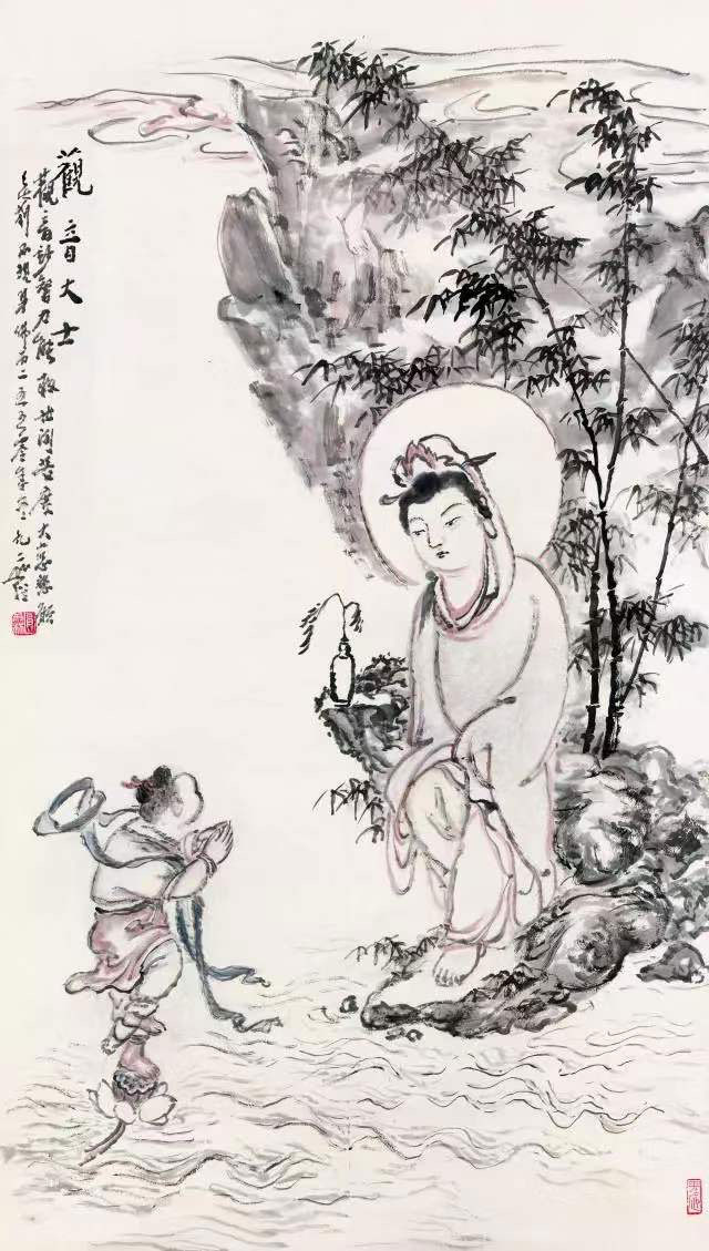 书画-圆霖大师精品展在张家界展出 104岁本乐长老为画展题字