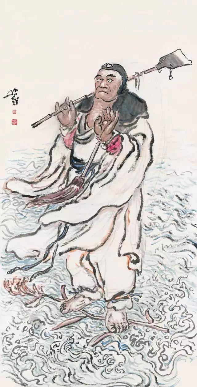 书画-圆霖大师精品展在张家界展出 104岁本乐长老为画展题字