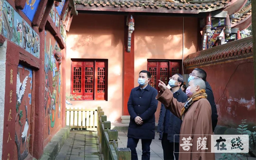 普照寺-成都市委统战部副部长傅军一行调研普照寺