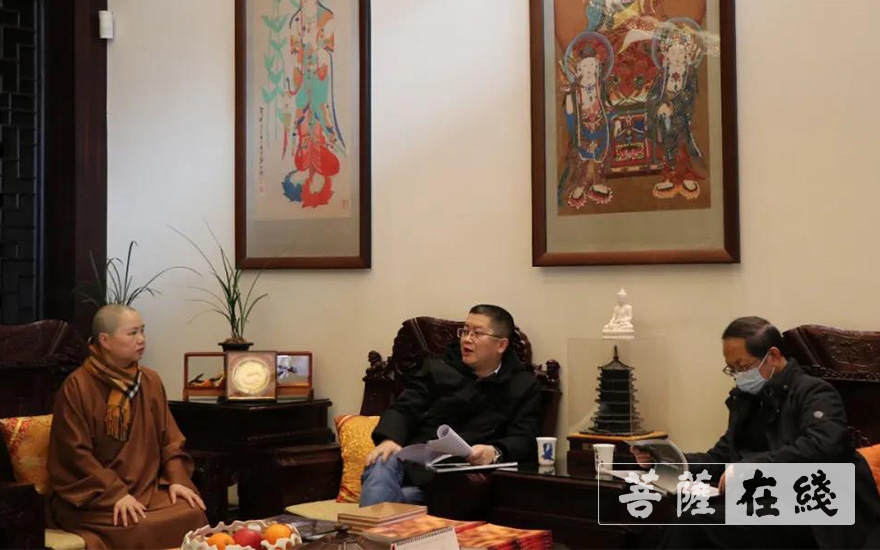 普照寺-成都市委统战部副部长傅军一行调研普照寺