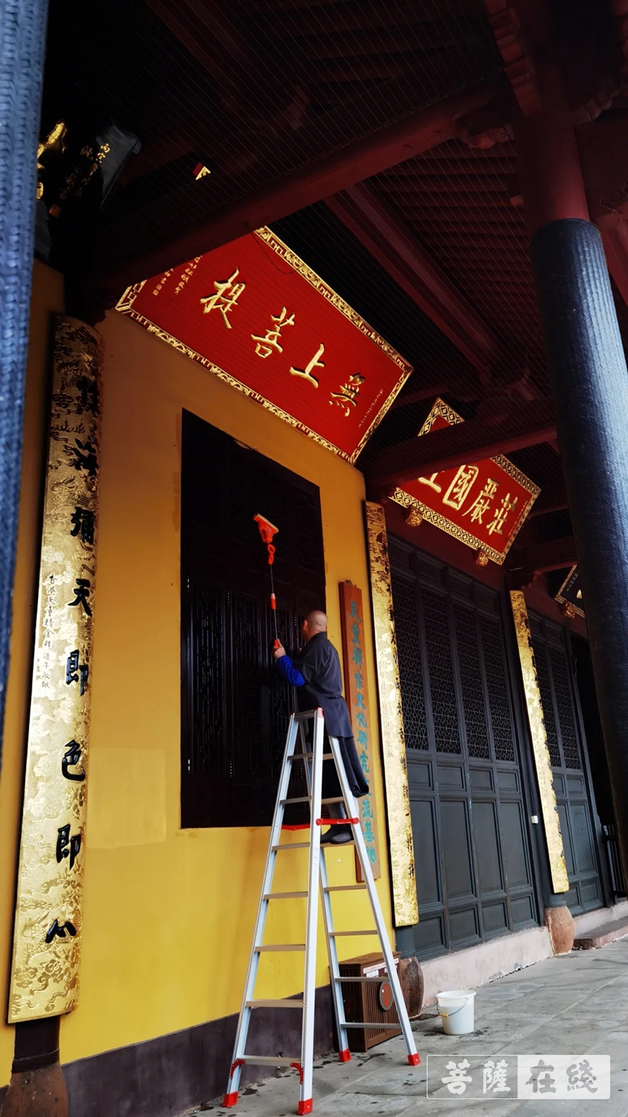 佛教-宁波天童禅寺出坡迎新春