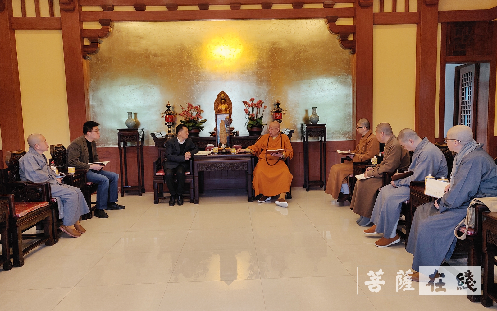 普陀山-道慈大和尚主持召开中国佛学院普陀山学院第三次院长办公会议