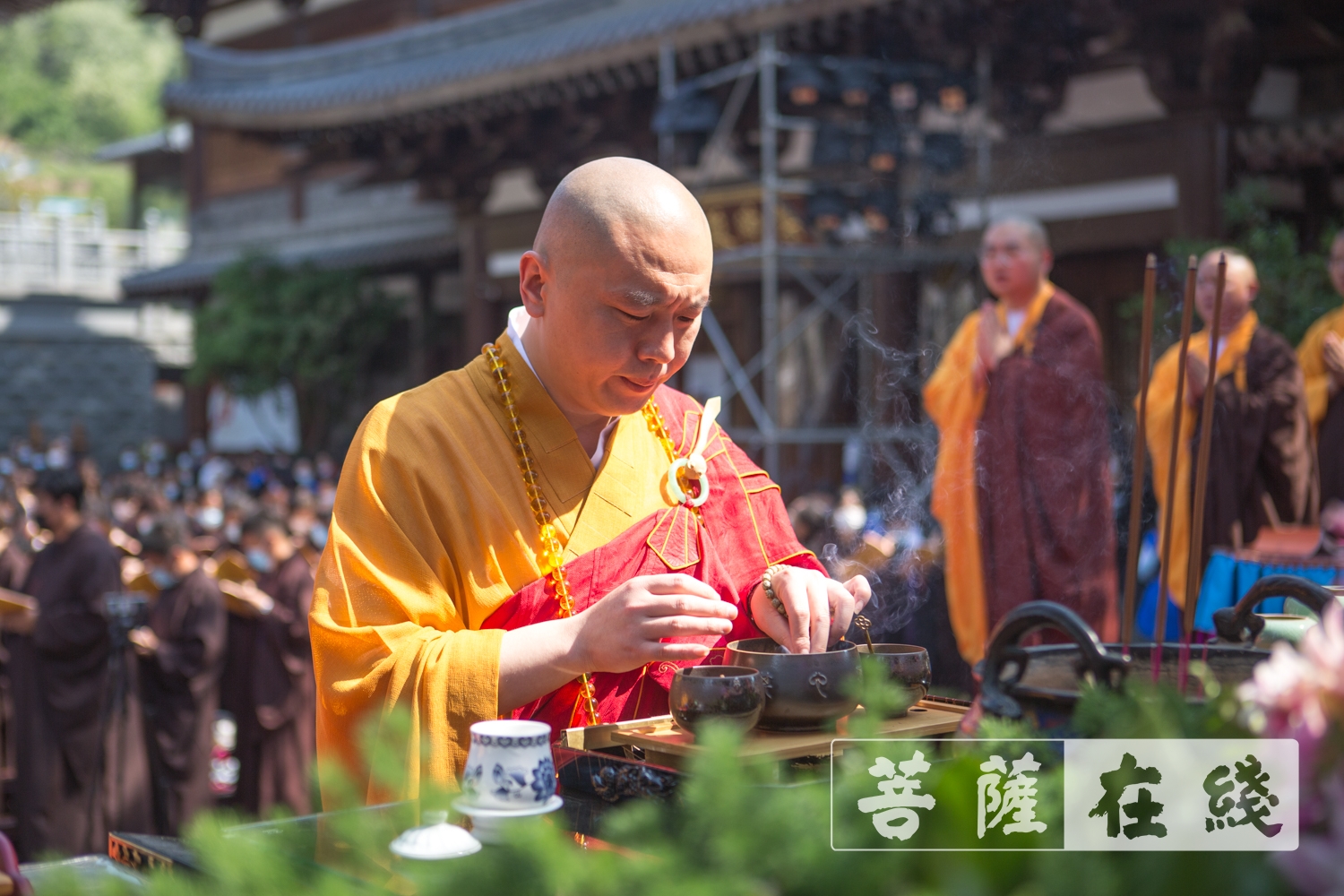 煙臺蓁山觀音寺舉行辛丑浴佛節祈福法會