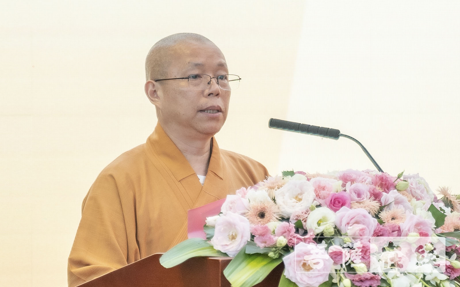 江苏省佛教协会会长心澄法师致欢迎词(图片来源:大菩文化 摄影:妙梵)