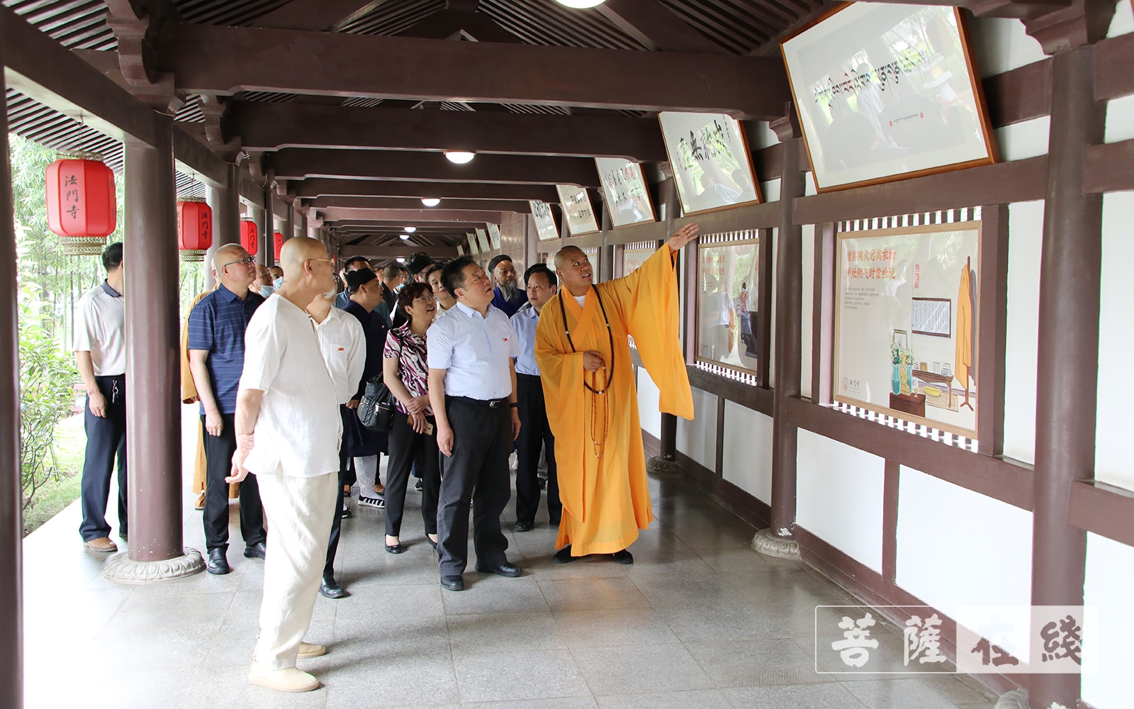 法门寺-陕西省宗教界庆祝建党百年书法展在宝鸡法门寺开展
