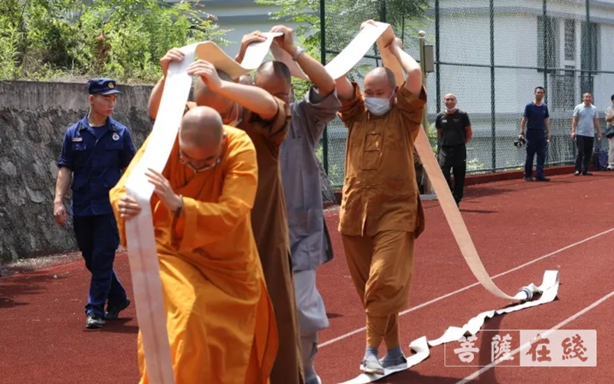 佛教-宁波市奉化区开展佛教场所消防知识培训暨首届消防技能运动会
