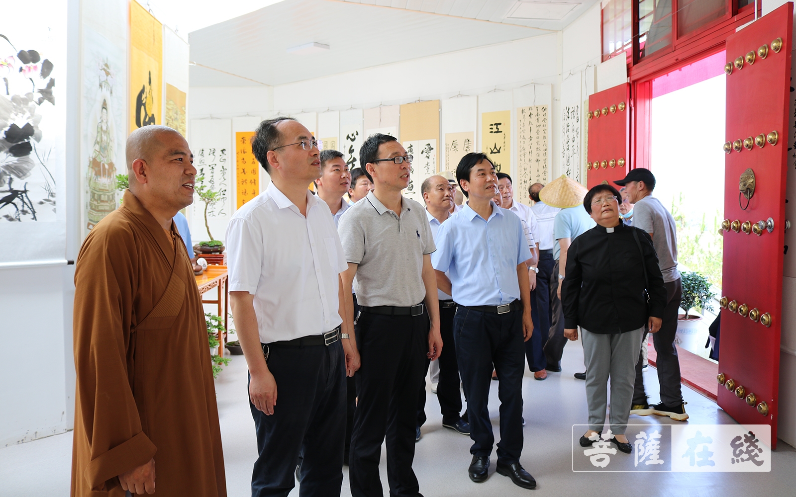 南郑-汉中市南郑区宗教界举办庆祝建党百年书画展暨“同心书画阁”揭牌仪式