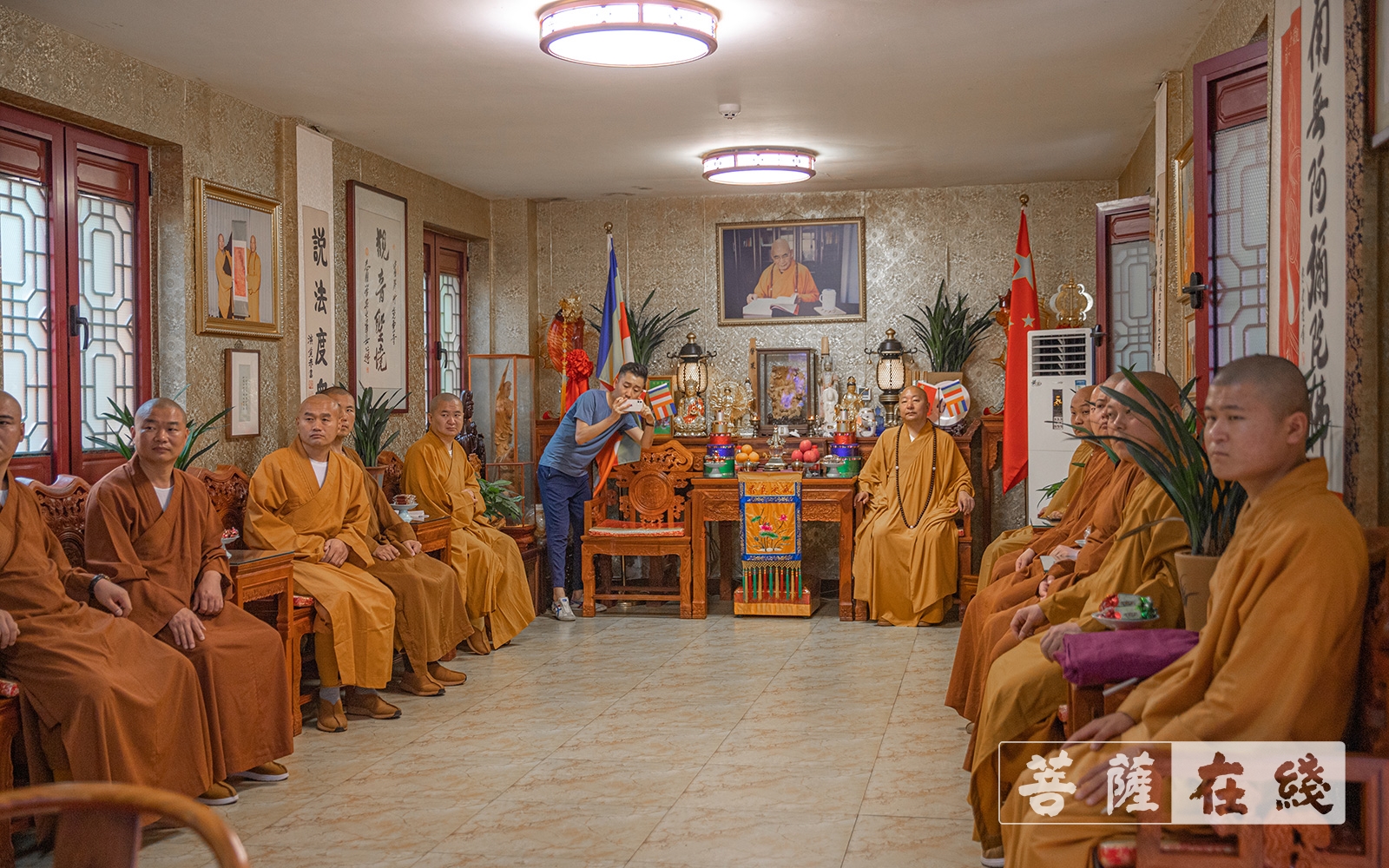 佛教-辉煌百年 筑梦中华——胶州慈云寺举行庆祝建党100周年升旗仪式