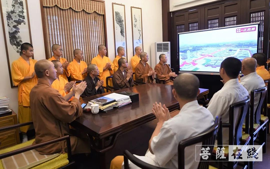 佛教-泉州少林寺庆祝建党100周年举行升旗仪式