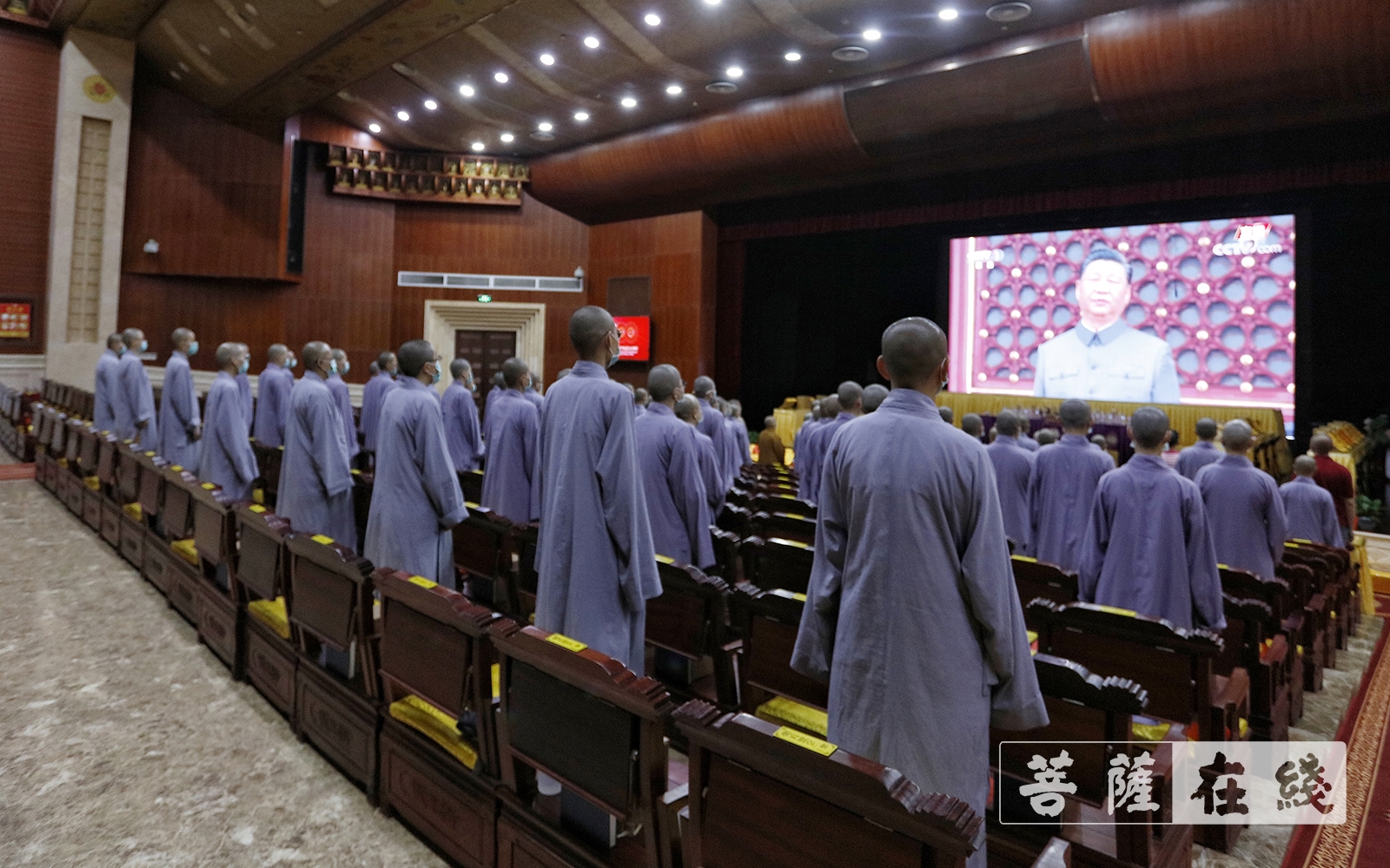 鸡鸣寺-南京鸡鸣寺庆祝中国共产党成立100周年举行升国旗仪式