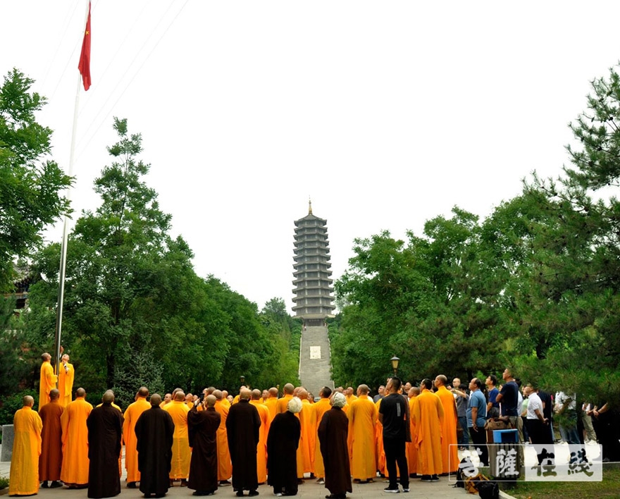 佛教-太原市佛教协会举行庆建党百年升国旗仪式