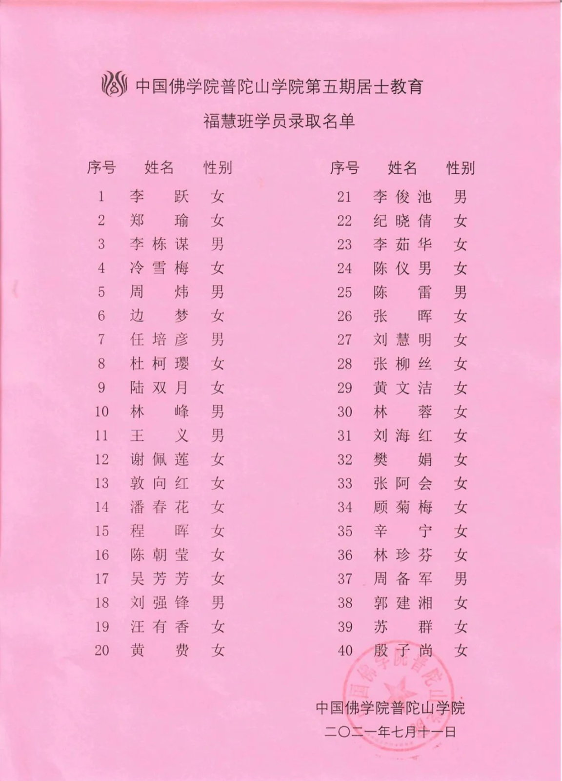 摄影-中国佛学院普陀山学院2021年第五期居士教育招生考试圆满